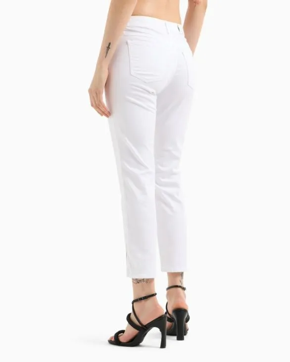 J01 Super Skinny Jeans With Chinese New Year Embroidery White Women Armani Denim J01 Super Skinny Jeans With Chinese New Year Embroidery White Women Armani Denim
