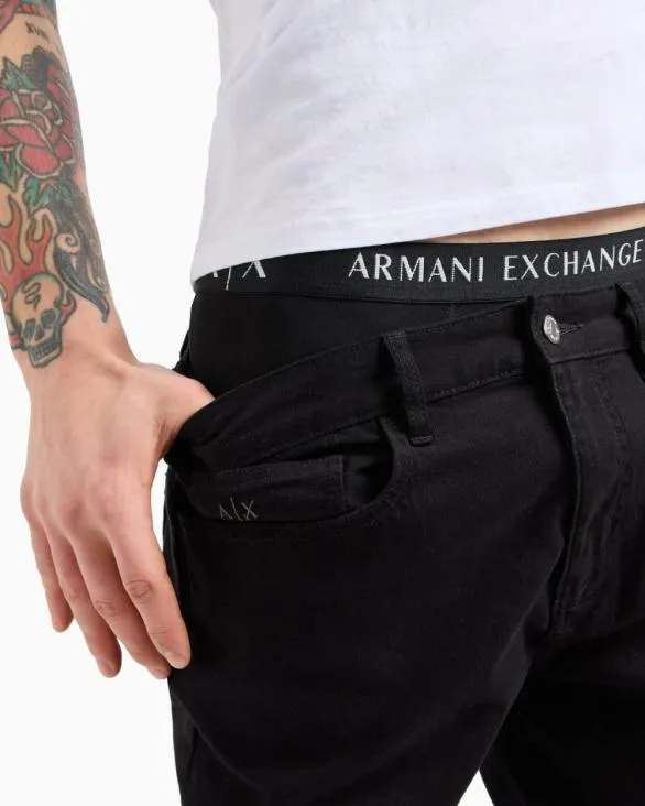 J13 Slim Fit Jeans In Indigo Denim Black Men Armani Denim J13 Slim Fit Jeans In Indigo Denim Black Men Armani Denim