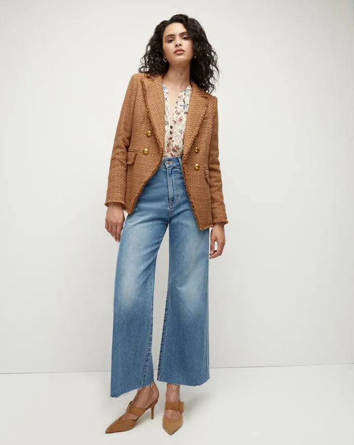 Jackets and Outerwear ShopJackets Veronica Beard Miller Tweed Dickey Jacket Camel