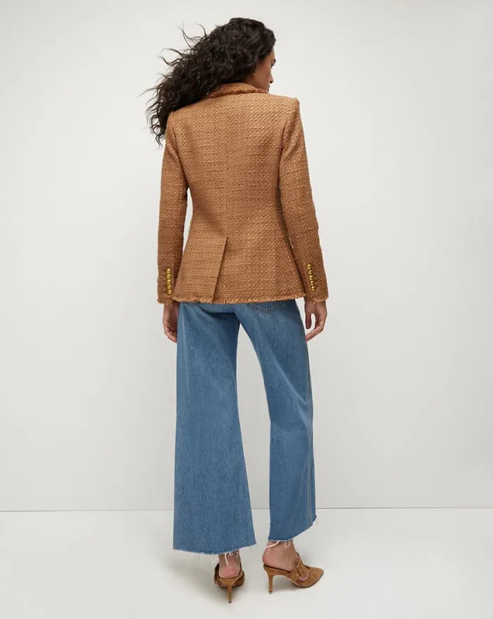 Jackets and Outerwear ShopJackets Veronica Beard Miller Tweed Dickey Jacket Camel