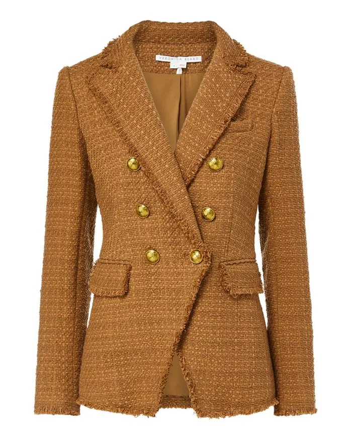 Jackets and Outerwear ShopJackets Veronica Beard Miller Tweed Dickey Jacket Camel
