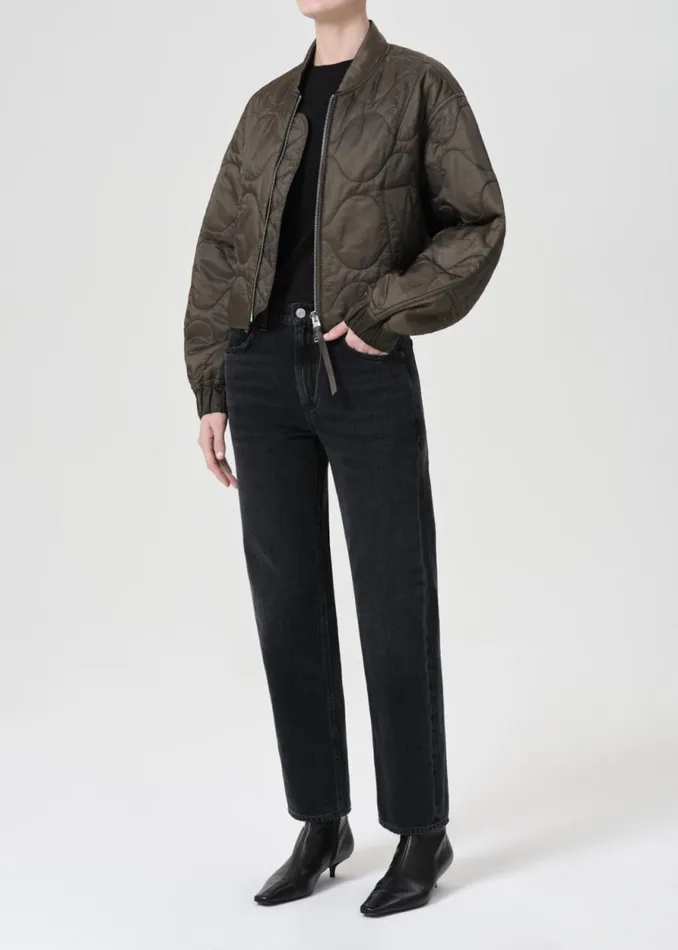 Jackets and Outerwear Women Agolde Shoreditch Ski Club X AGOLDE Iona Quilted Jacket In Olive
