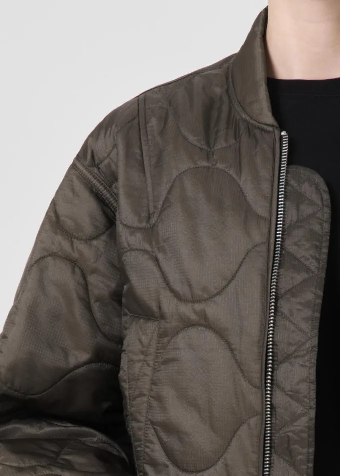 Jackets and Outerwear Women Agolde Shoreditch Ski Club X AGOLDE Iona Quilted Jacket In Olive