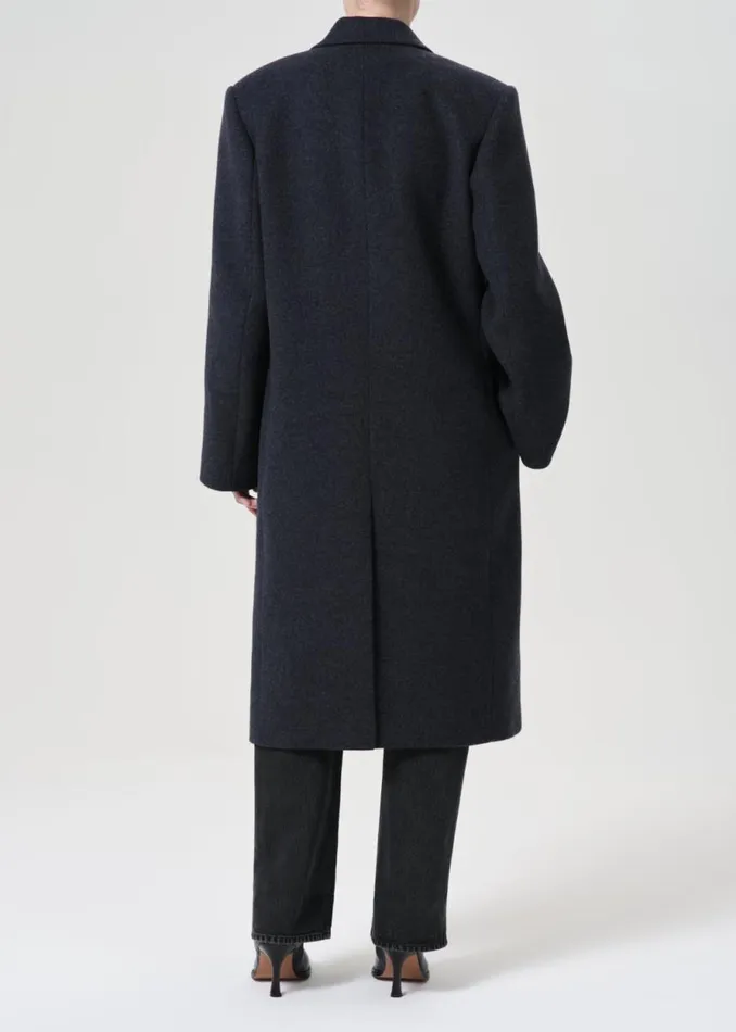 Jackets and Outerwear Women Agolde Shoreditch Ski Club X AGOLDE Ria Coat In Blue Note Heather