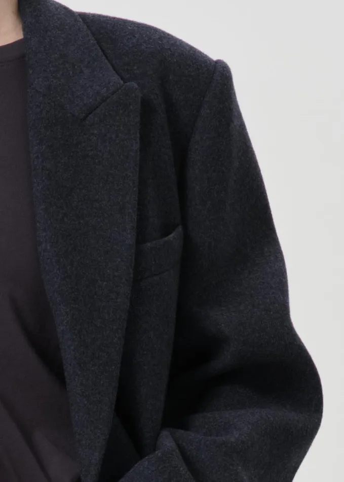 Jackets and Outerwear Women Agolde Shoreditch Ski Club X AGOLDE Ria Coat In Blue Note Heather