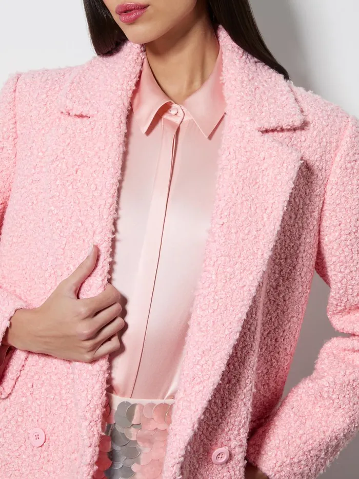 Jackets Coats Women Alice Olivia JIMMY OVERSIZED COAT WITH LONG LAPEL Off White