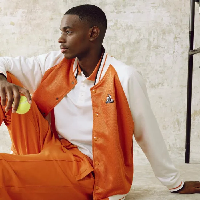 Jackets Men Le Coq Sportif Hritage Bomber Homme Apricot Orangemarshmallow