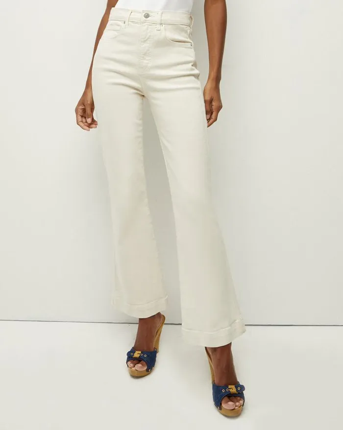 Jeans Shop Veronica Beard Carson KickFlare Jean Extended Ecru