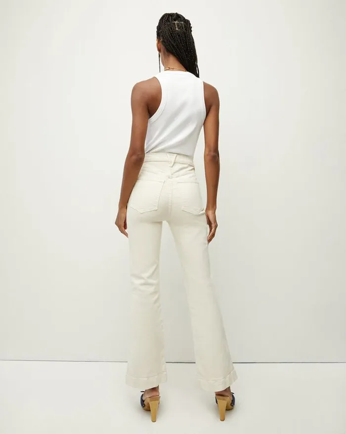 Jeans Shop Veronica Beard Carson KickFlare Jean Extended Ecru