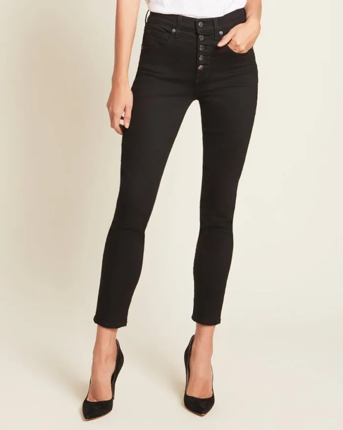 Jeans Shop Veronica Beard Debbie Skinny Jean AnkleCrop Onyx