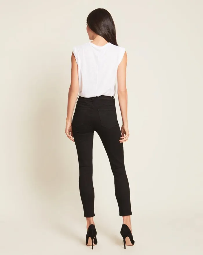 Jeans Shop Veronica Beard Debbie Skinny Jean AnkleCrop Onyx