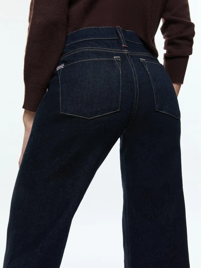 Jeans Women Alice Olivia BODIE LOW RISE BOOTCUT JEAN Dark Rinse
