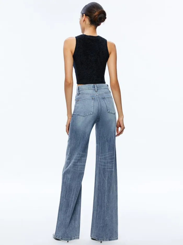 Jeans Women Alice Olivia WEEZY FULL LENGTH JEAN Avery Blue
