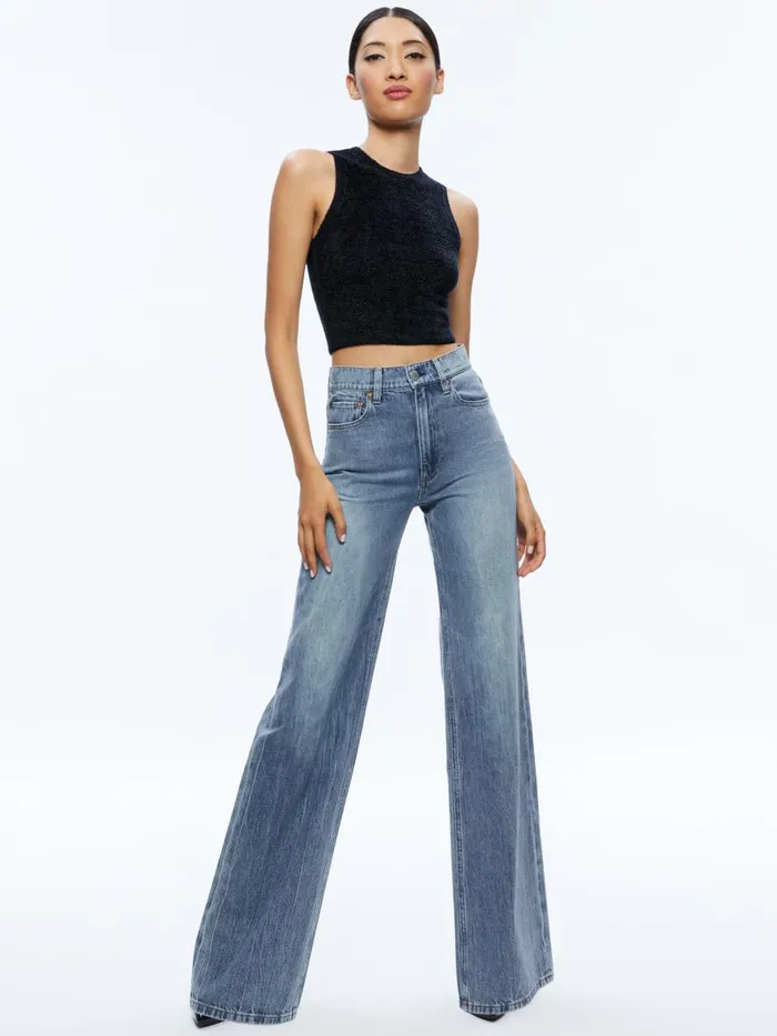 Jeans Women Alice Olivia WEEZY FULL LENGTH JEAN Avery Blue