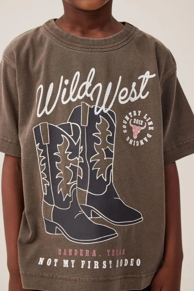Jonny Short Sleeve Print Tee Hot Choccywild West Boys Cotton On Tops and TShirts Jonny Short Sleeve Print Tee Hot Choccywild West Boys Cotton On Tops and TShirts