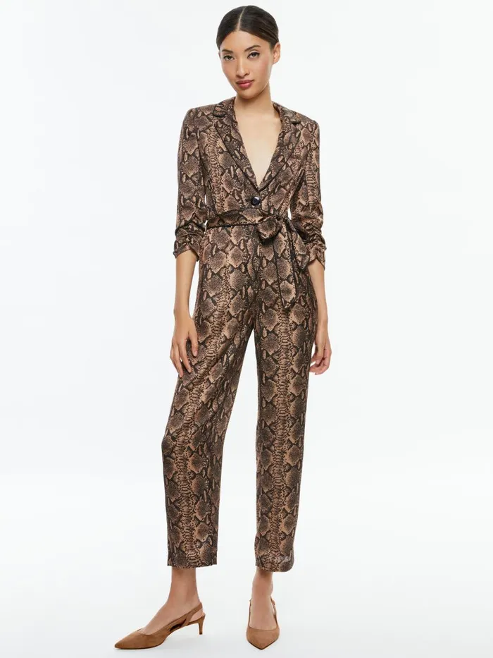 Jumpsuits Rompers Women Alice Olivia LOUETTA PLEATED TUXEDO JUMPSUIT Camelblack Snake Jumpsuits Rompers Women Alice Olivia LOUETTA PLEATED TUXEDO JUMPSUIT Camelblack Snake