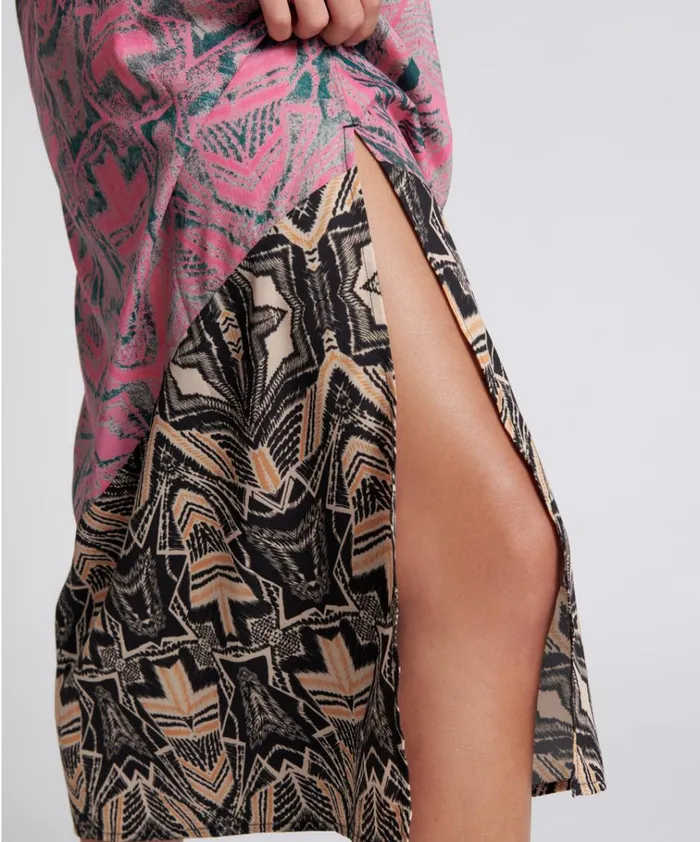 KALEIDOSCOPE LONG SLIP DRESS Women One Teaspoon Midi and Maxi Dresses KALEIDOSCOPE LONG SLIP DRESS Women One Teaspoon Midi and Maxi Dresses