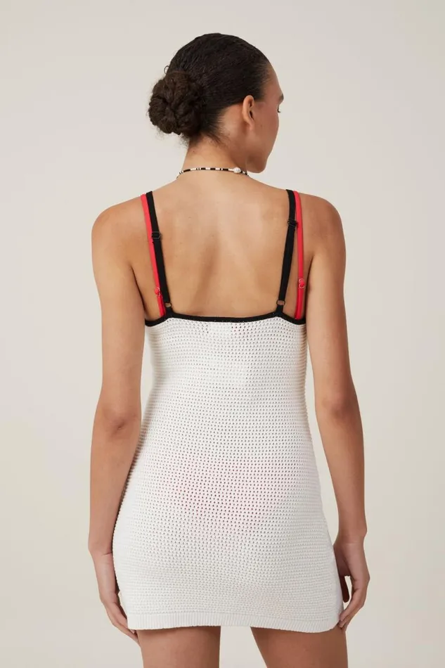 Keyhole Crochet Mini Dress Ecru Women Cotton On Dresses