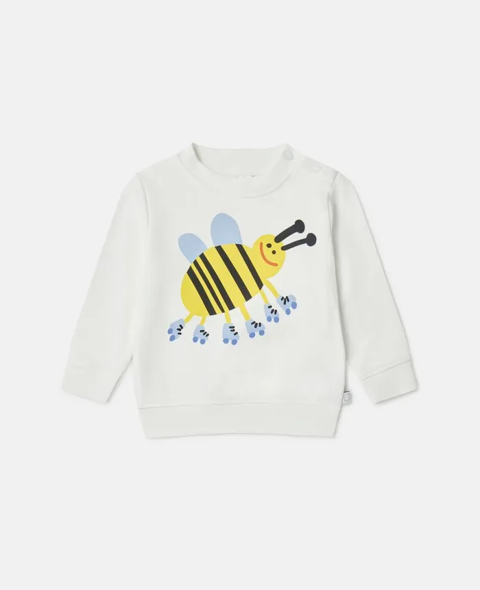 Kids Baby Girls Stella McCartney Roller Skate Bumblebee Sweatshirt Ivory