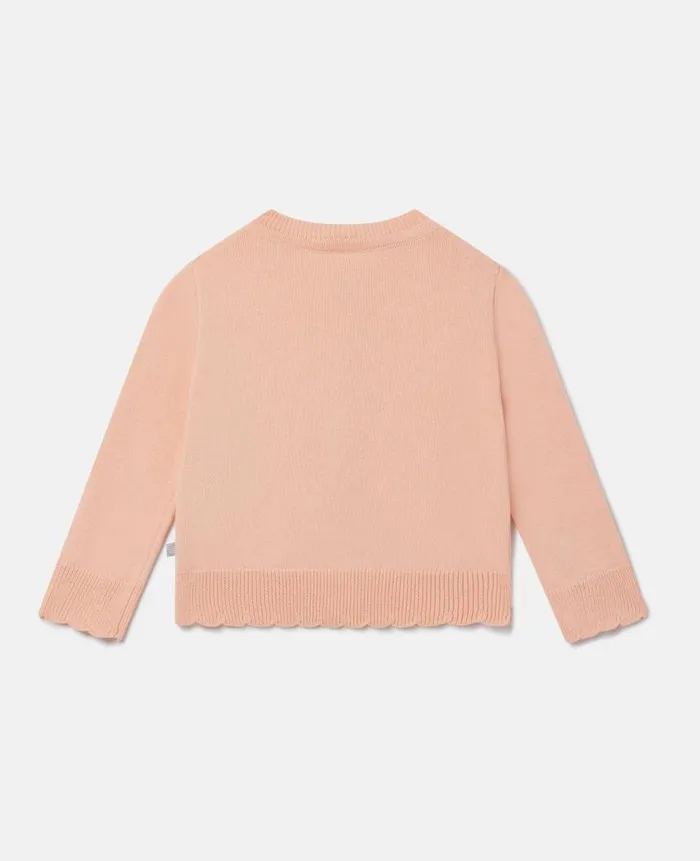 Kids Baby Girls Stella McCartney Sunflower Cardigan Pink