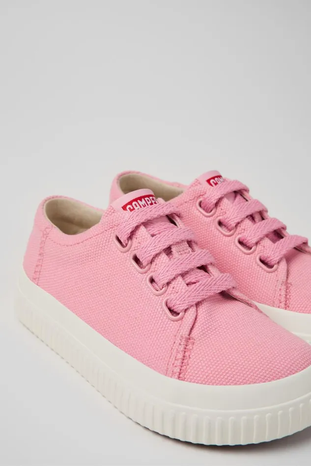 Kids Camper Sneakers Peu Roda Pink Textile Sneaker