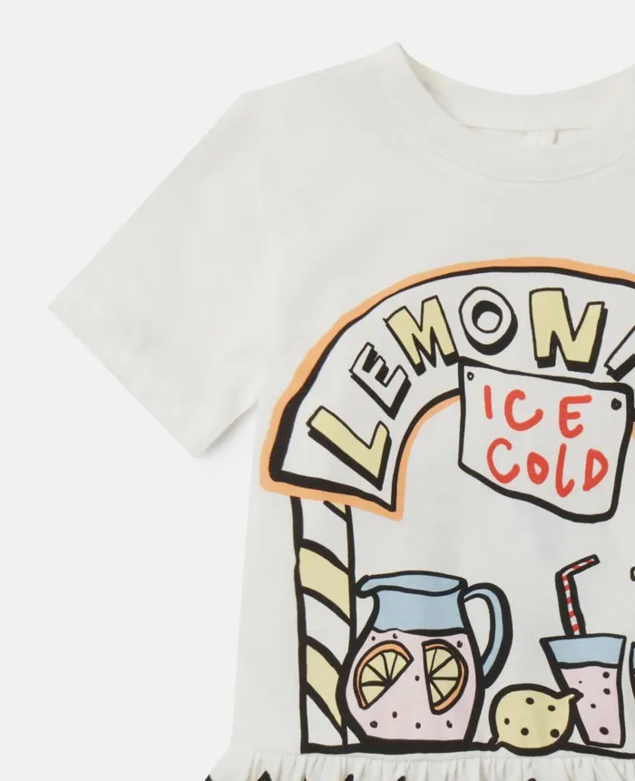 Kids Dresses and Jumpsuits Stella McCartney Lemonade Stand TShirt Dress Ivory