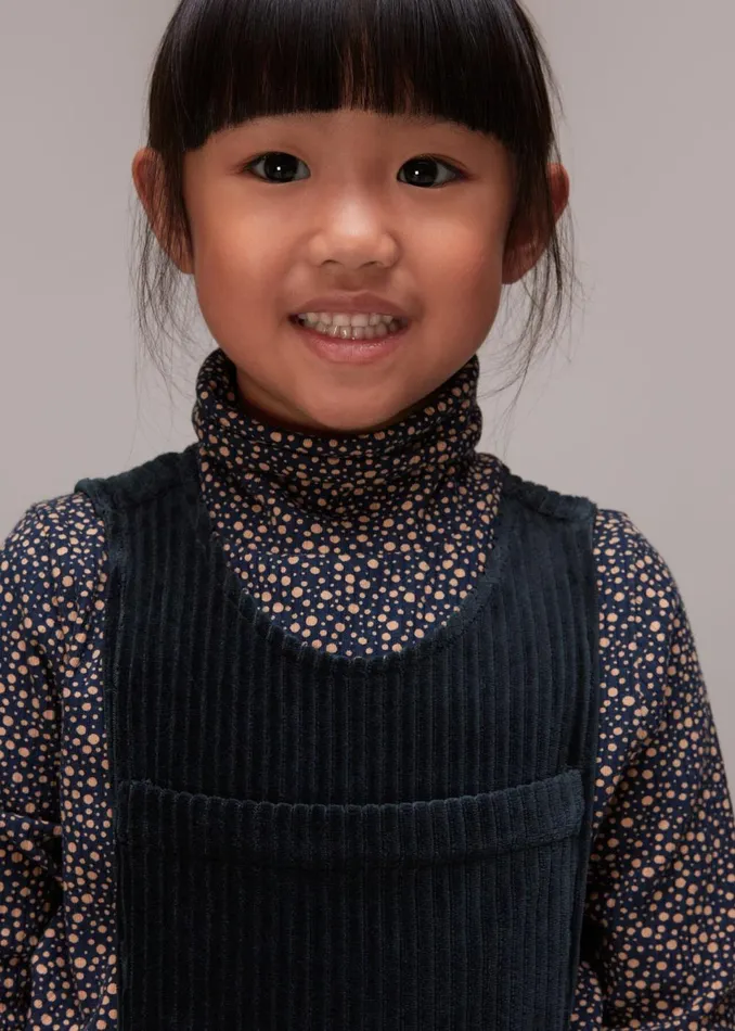 Kids Dresses and Jumpsuits Whistles Navy Kitty Corduroy Dungaree