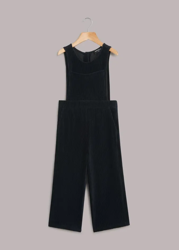 Kids Dresses and Jumpsuits Whistles Navy Kitty Corduroy Dungaree