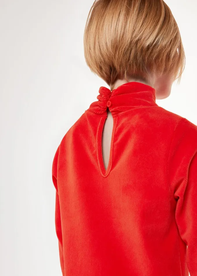 Kids Dresses and Jumpsuits Whistles Red Corduroy Jersey Dress