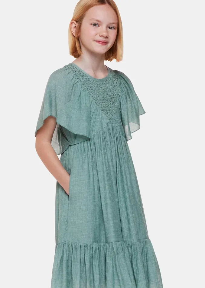 Kids Dresses and Jumpsuits Whistles Sage Green Willa Smocked Dress