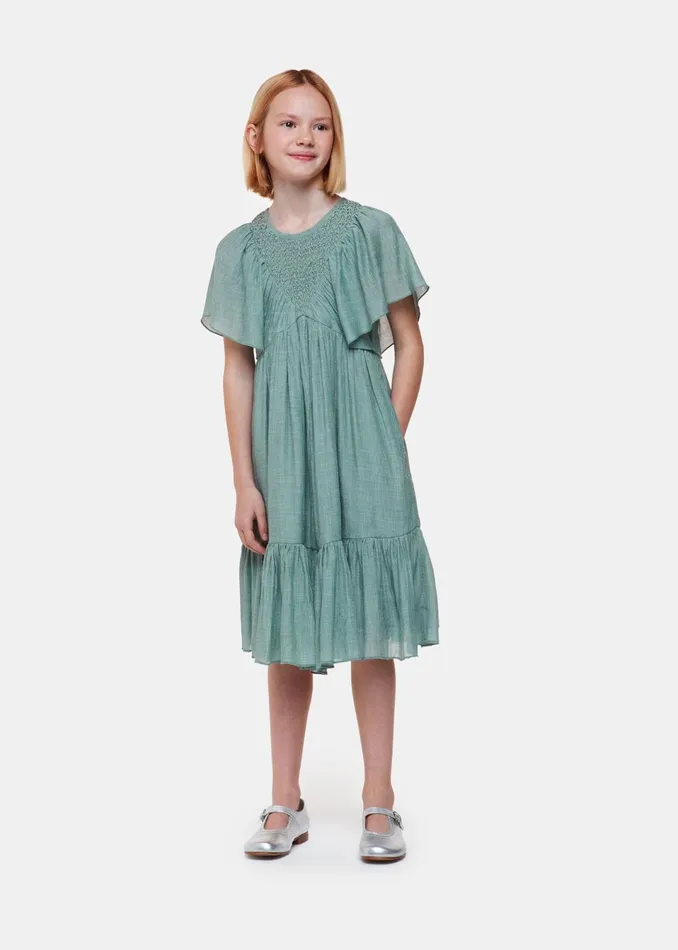 Kids Dresses and Jumpsuits Whistles Sage Green Willa Smocked Dress