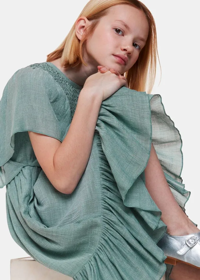 Kids Dresses and Jumpsuits Whistles Sage Green Willa Smocked Dress