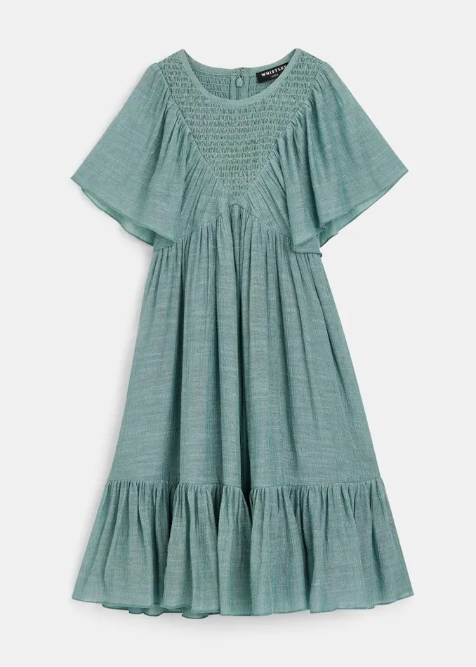 Kids Dresses and Jumpsuits Whistles Sage Green Willa Smocked Dress