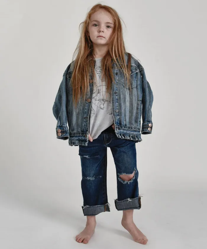 KIDS HOOLIGANS LOW WAIST RELAXED STRAIGHT LEG JEAN Kids One Teaspoon Kids