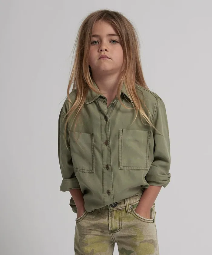 KIDS KHAKI SOHO SHIRT WomenKids One Teaspoon Denim Tops