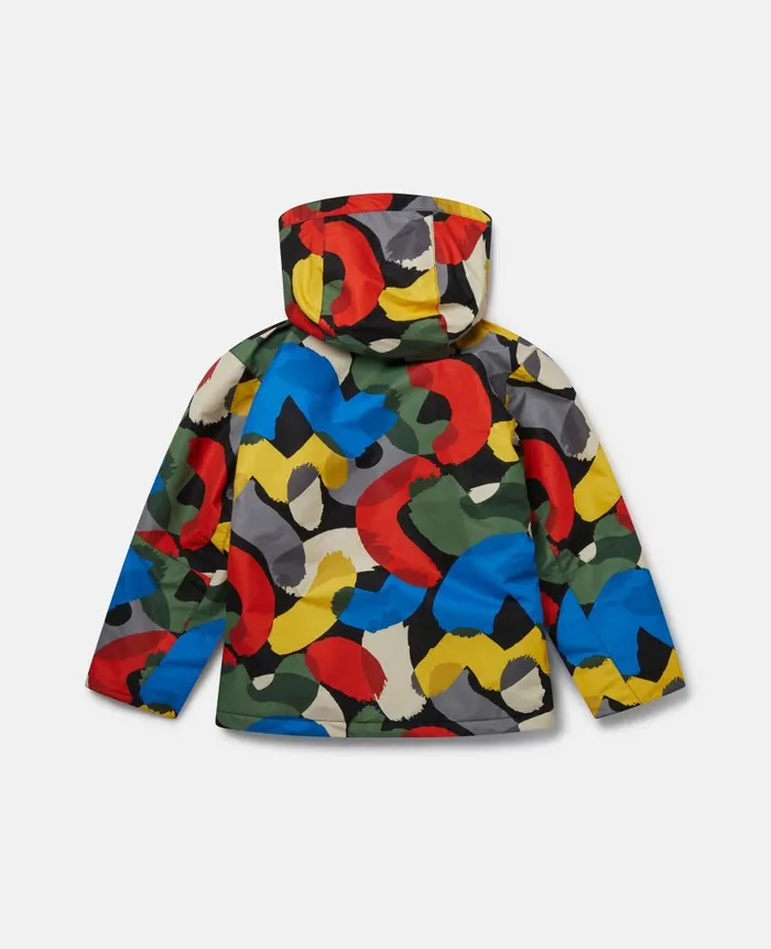 Kids Outerwear Stella McCartney Colour Pop Smudge Print Hooded Jacket Multicolour
