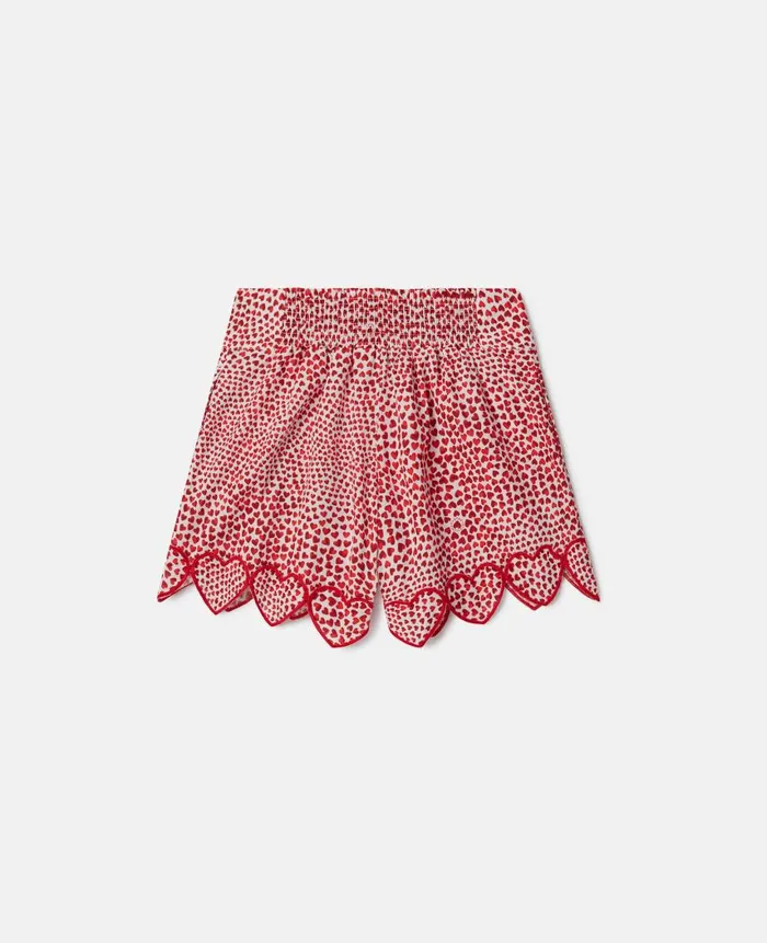 Kids Pants and Shorts Stella McCartney High Summer Hearts Organic Cotton Shorts High Summer Hearts