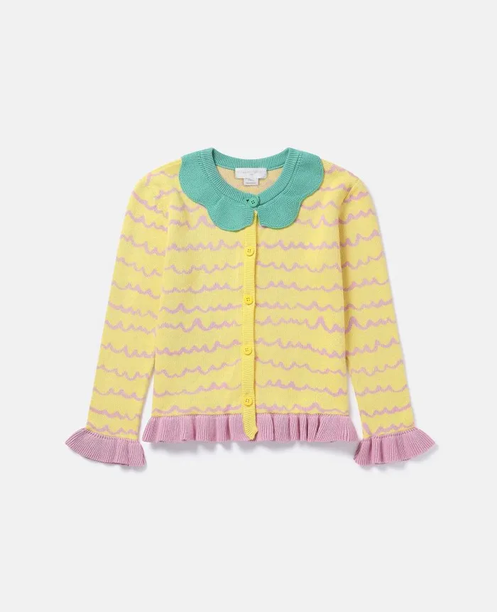 Kids Sweaters and Cardigans Stella McCartney Pineapple Cardigan Yellow