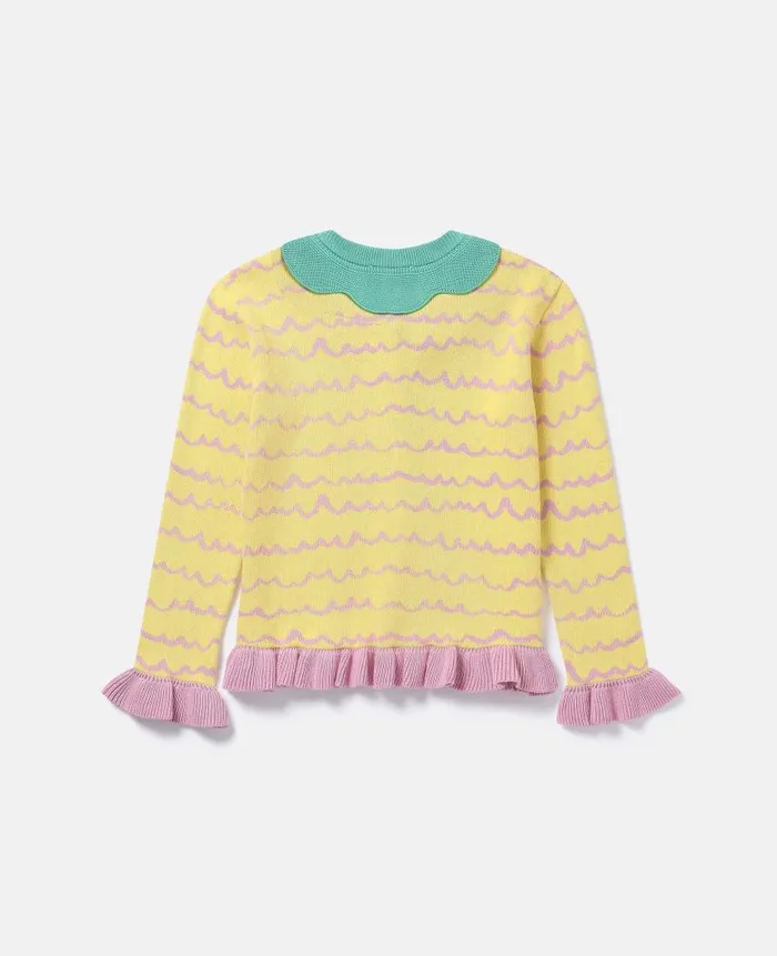 Kids Sweaters and Cardigans Stella McCartney Pineapple Cardigan Yellow