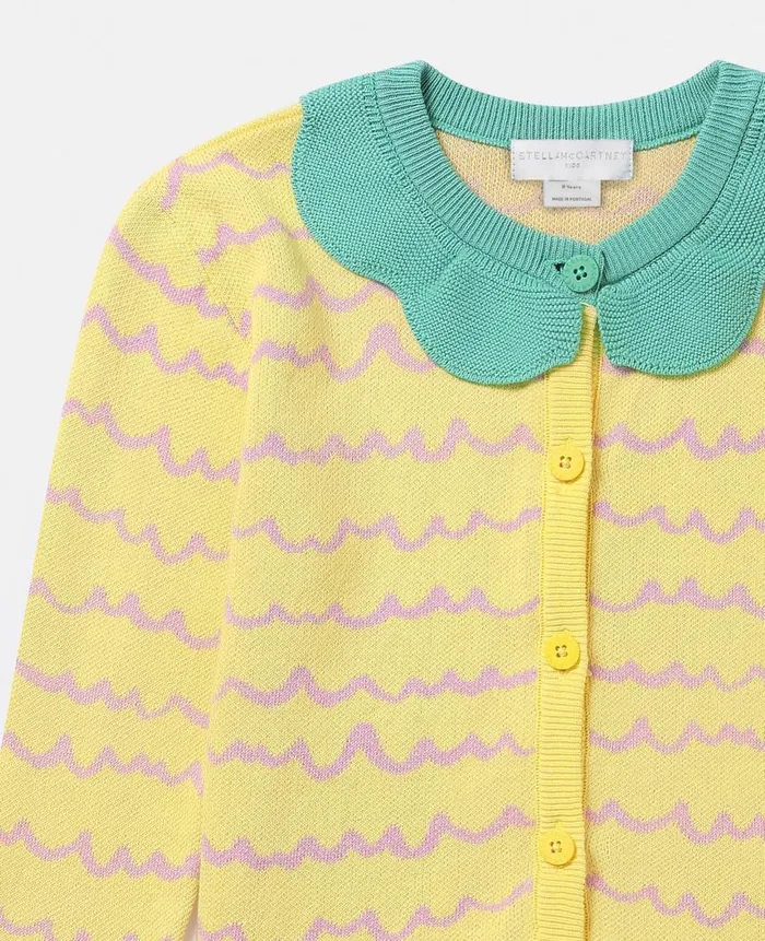 Kids Sweaters and Cardigans Stella McCartney Pineapple Cardigan Yellow