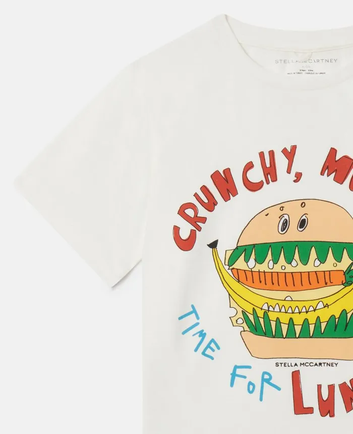 Kids TShirts And Sweatshirt Stella McCartney Crunchy Lunchy TShirt Ivory