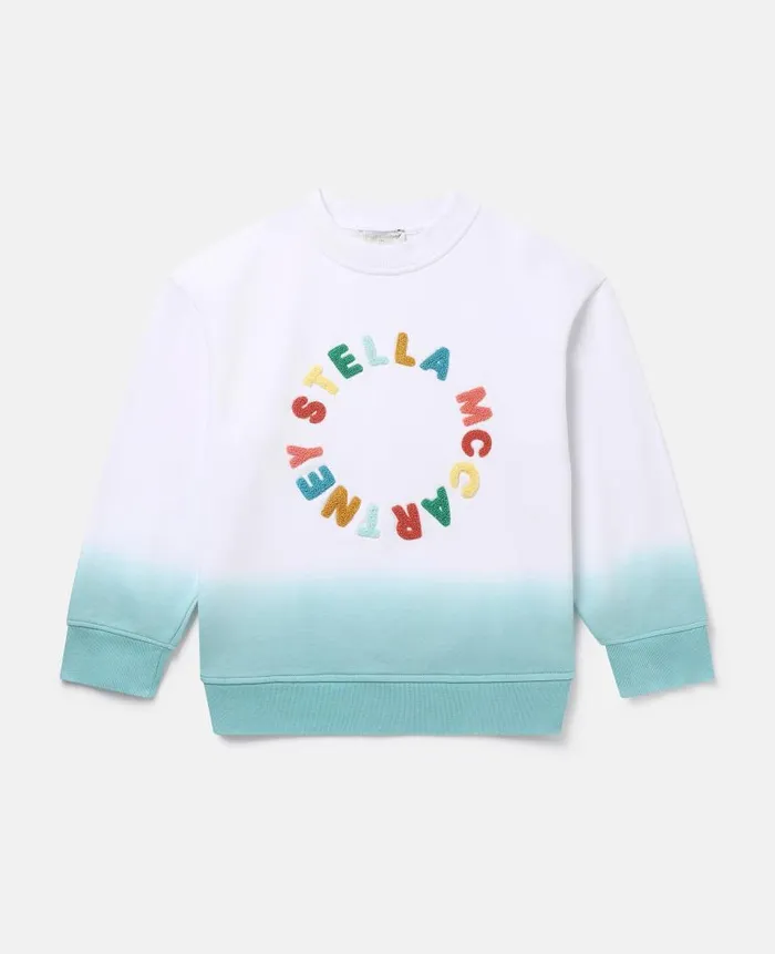 Kids TShirts And Sweatshirt Stella McCartney Logo Ombr Sweatshirt White Multicolour Kids TShirts And Sweatshirt Stella McCartney Logo Ombr Sweatshirt White Multicolour