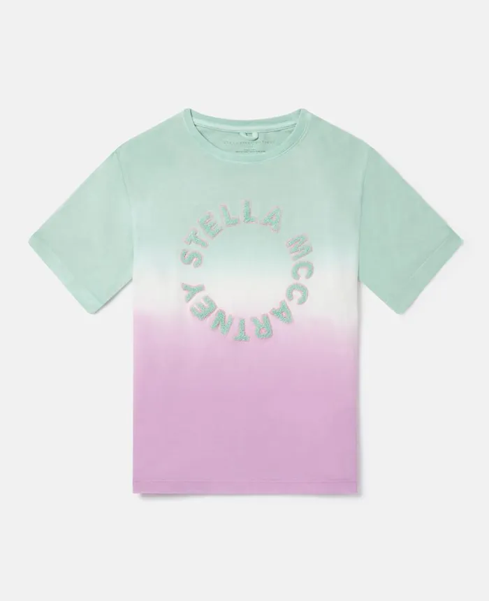 Kids TShirts And Tops Stella McCartney Medallion Logo Ombr TShirt Pastel Multicolour Kids TShirts And Tops Stella McCartney Medallion Logo Ombr TShirt Pastel Multicolour