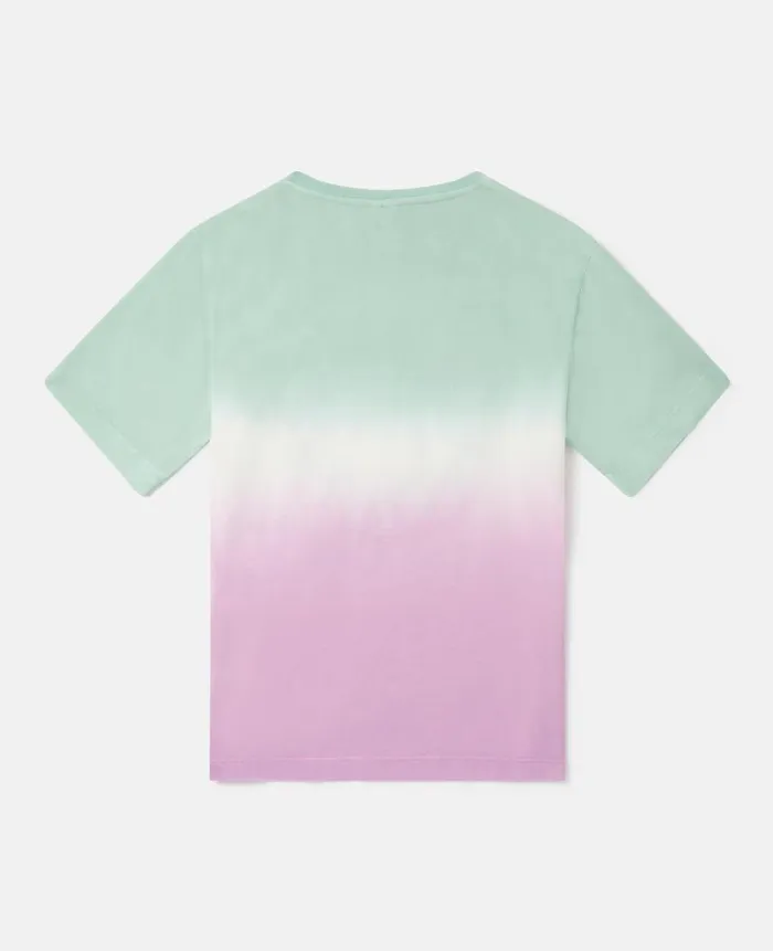 Kids TShirts And Tops Stella McCartney Medallion Logo Ombr TShirt Pastel Multicolour