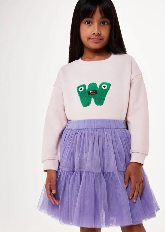 Kids Tops Whistles Pink Monster Sweatshirt