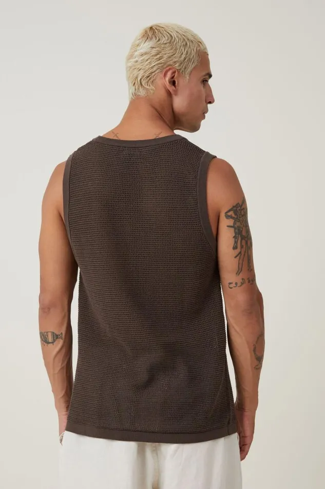 Knit Tank Ashen Brown Men Cotton On Tees and Tanks Knit Tank Ashen Brown Men Cotton On Tees and Tanks