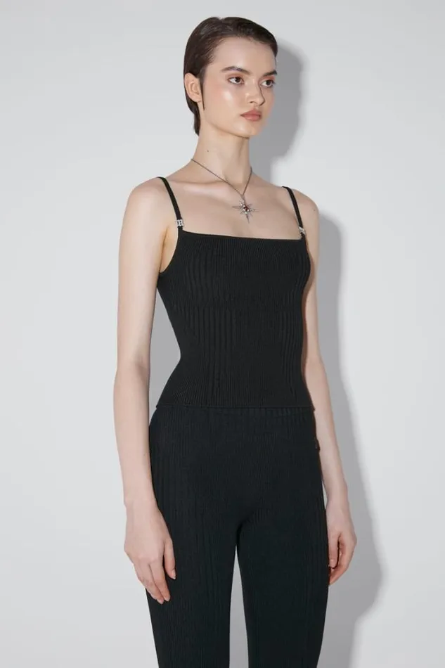 Knitted Top Black Women MISBHV Knitwear