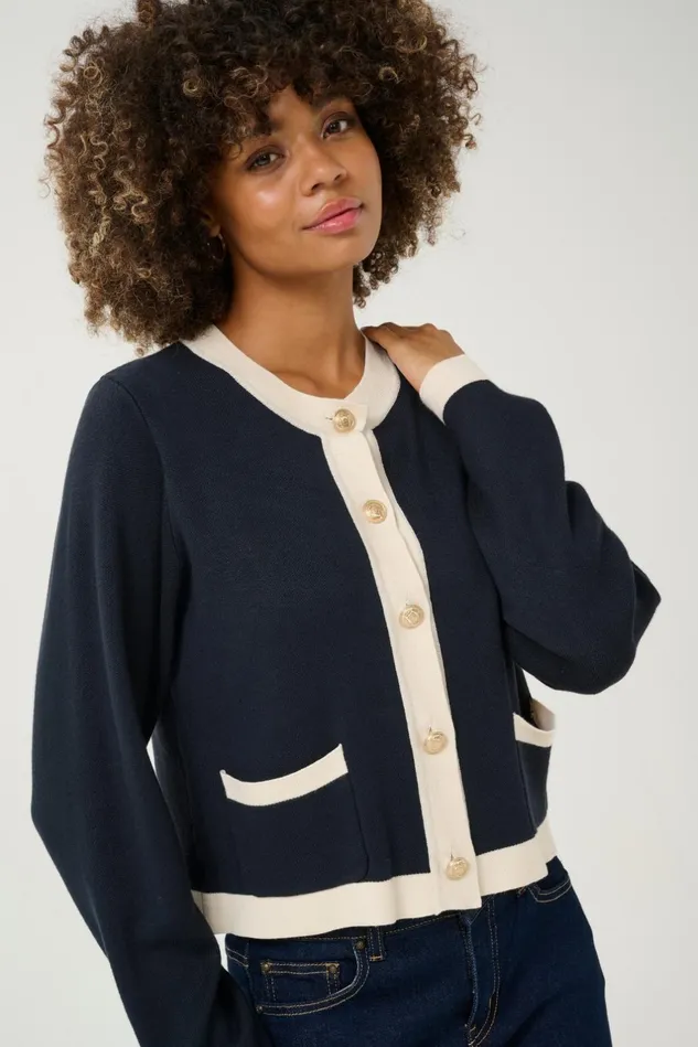 Knitwear and Cardigans Women CULTURE CUaio Cardigan Dress Blues Solid