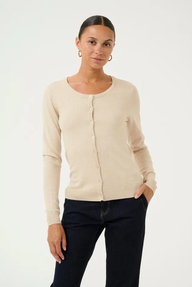 Knitwear and Cardigans Women CULTURE CUannemarie Cardigan Warm Sand Melange