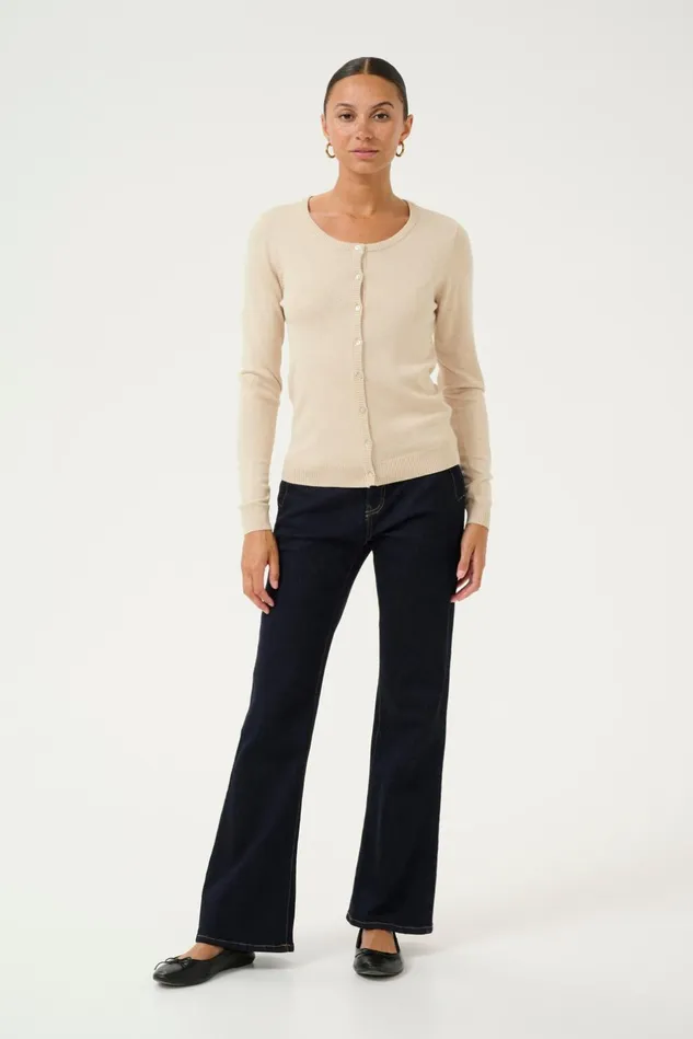 Knitwear and Cardigans Women CULTURE CUannemarie Cardigan Warm Sand Melange